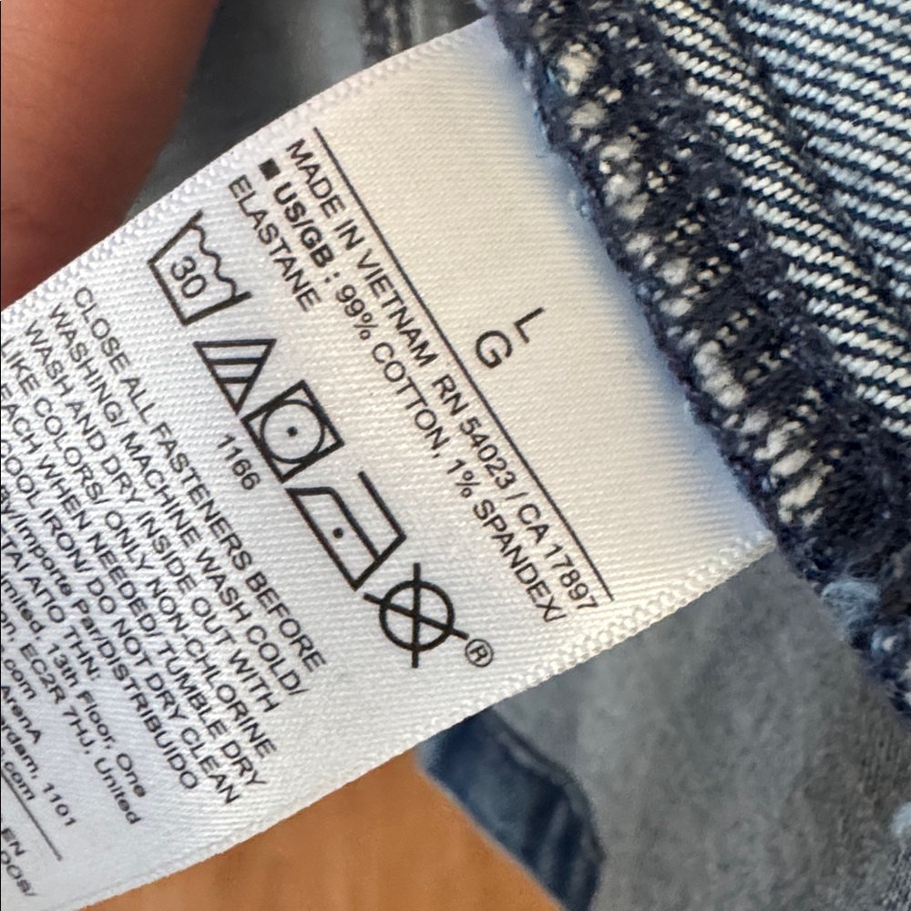 Gap Denim Button Front Square Neck Mini Dress Siz… - image 3